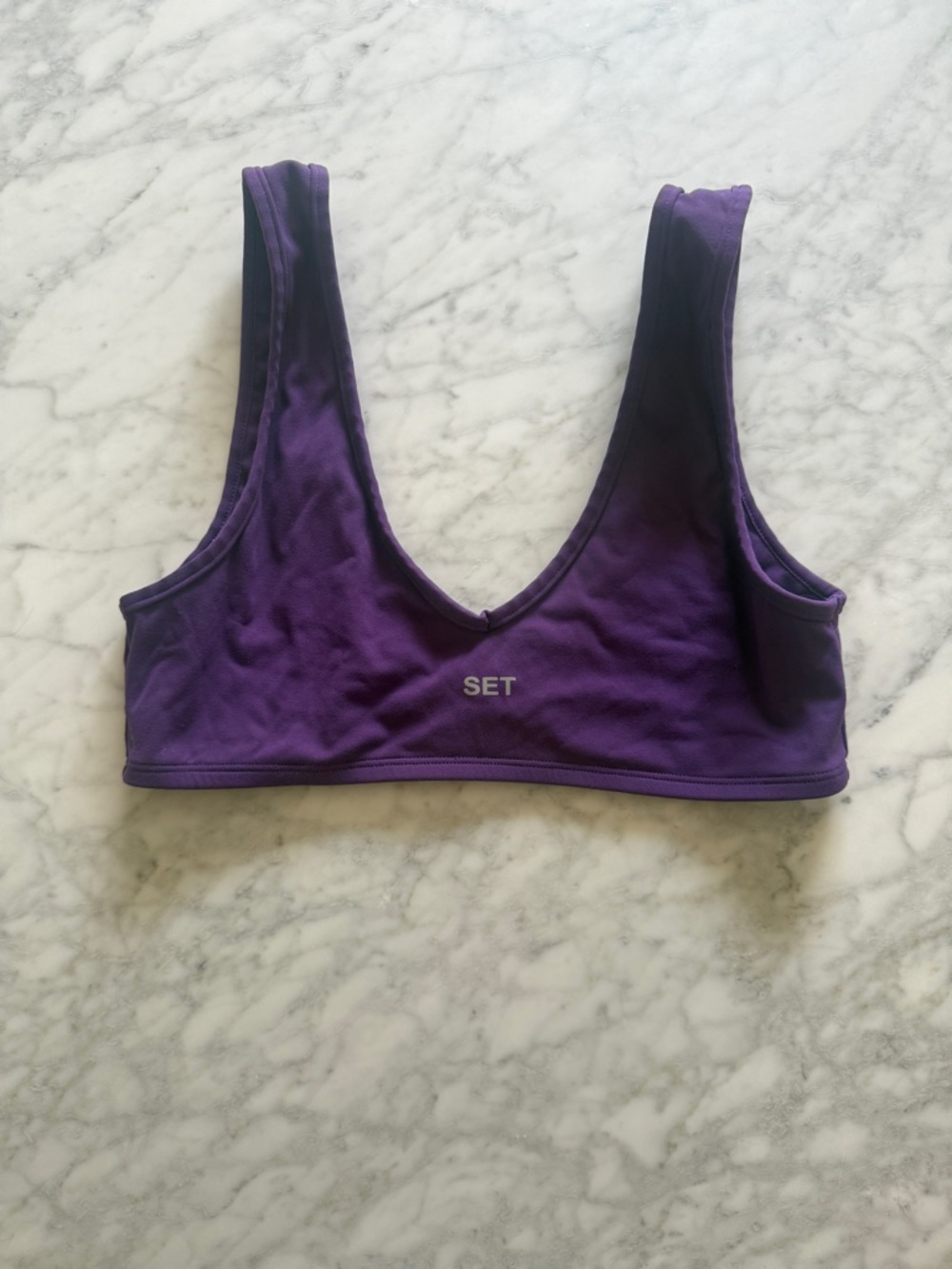 SET Active Sport Body Matching Set: Purple Dip Sports Bra, Legging, size medium - Picture 5 of 7